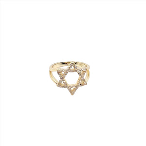 CZ Jewish Star ring