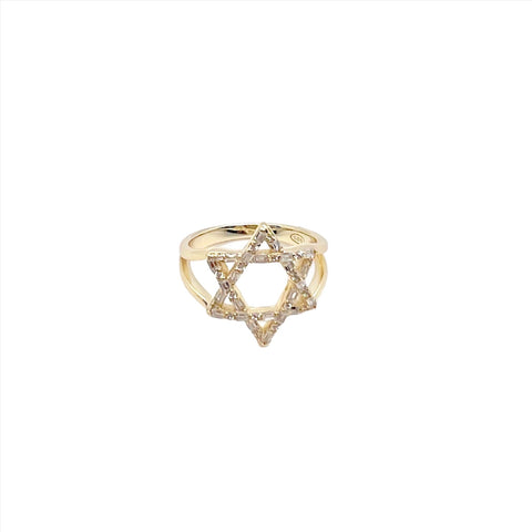 CZ Jewish Star ring