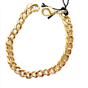 gold vermeil curb link chain bracelet