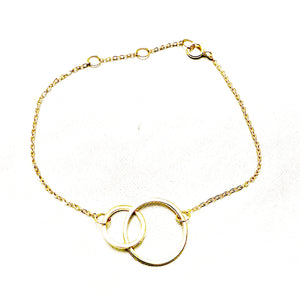 interlocking circles thin bracelet