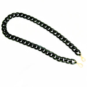 wide link mask chain: shiny black